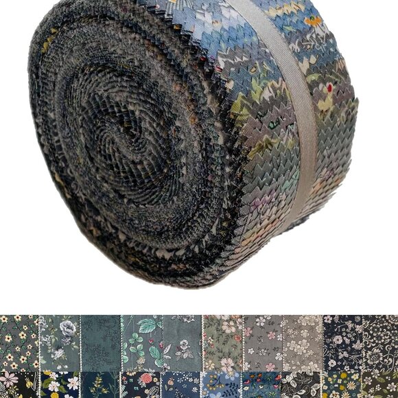 Pre-Cut 20 Assorted Floral Cotton Quilt Fabric Rolls for Sewing & Crafting - Picture 1 of 4